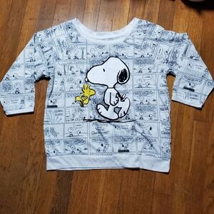 Peanuts Snoopy and Woodstock Crewneck Tshirt